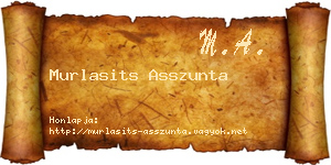 Murlasits Asszunta névjegykártya